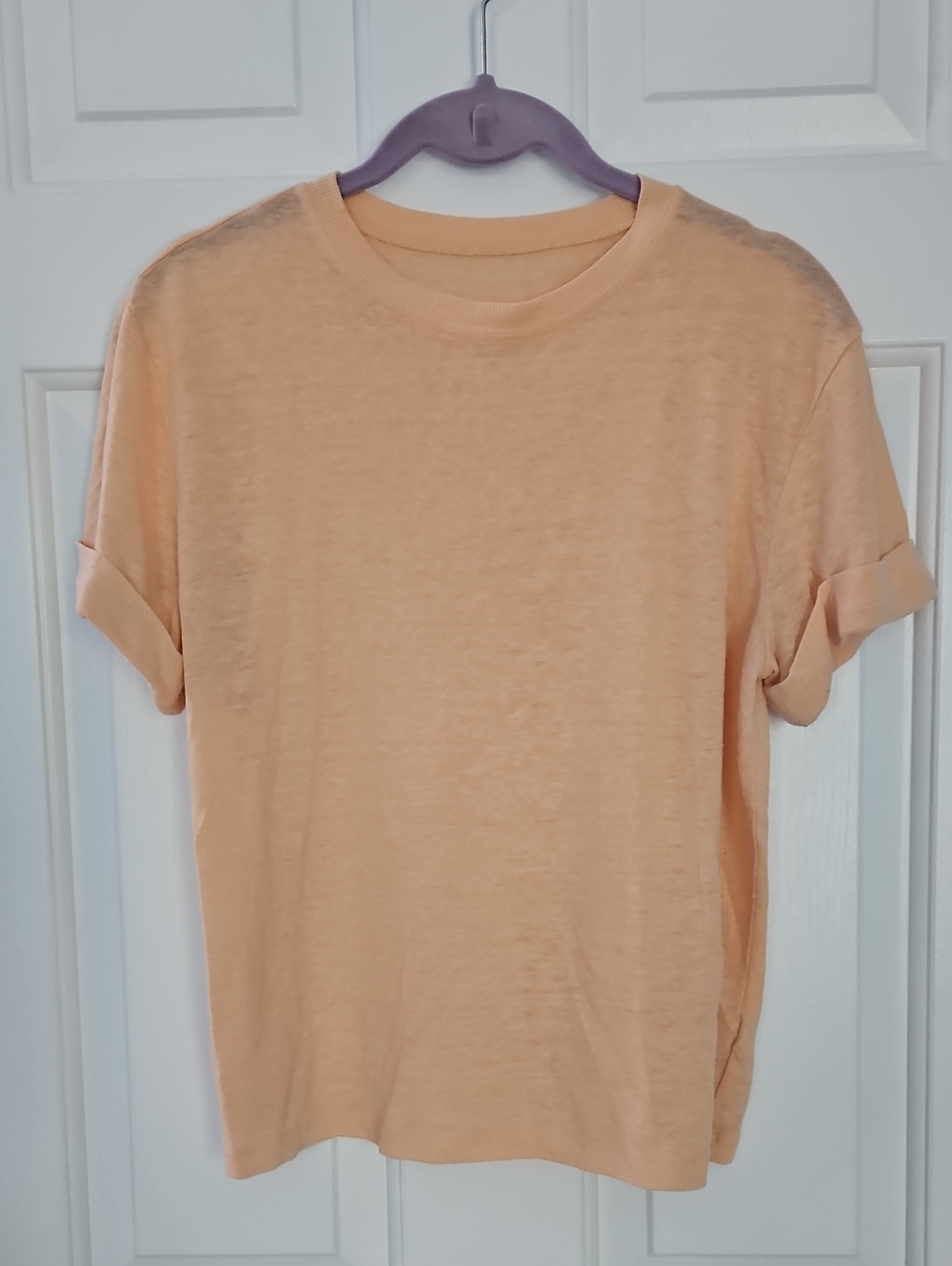 a new day Peach Crewneck Short Sleeve Tee